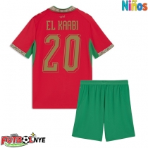 Camiseta Marruecos Ayoub El Kaabi #20 Primera Equipación para niños Mundial 2026 manga corta (+ pantalones cortos)